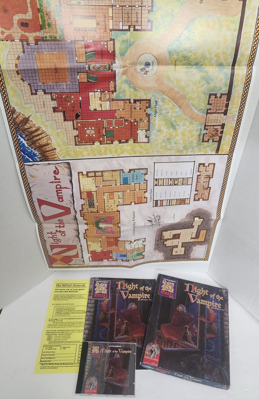 AD&D Mystara Night of the Vampire Box Set TSR 2509 Vintage 1994 Complete